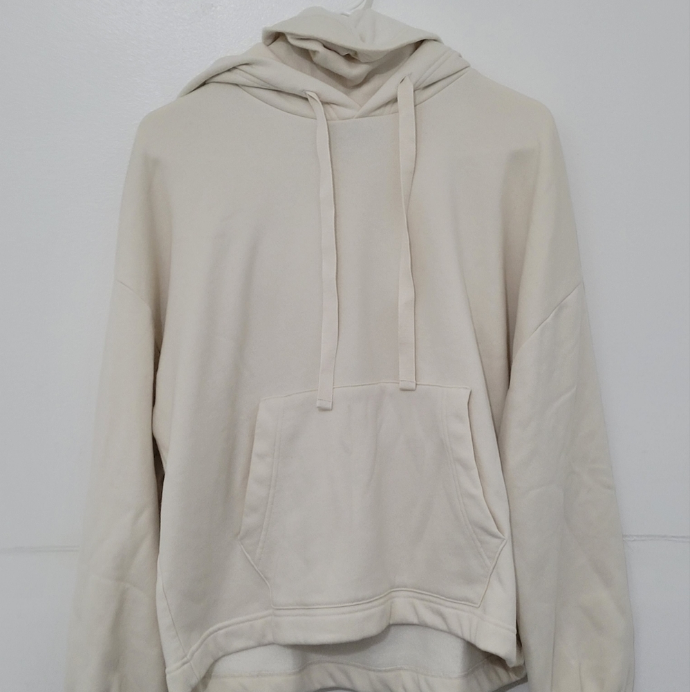 Banana Republic Factory Women's Size Large Cream Muffler Hoodie!